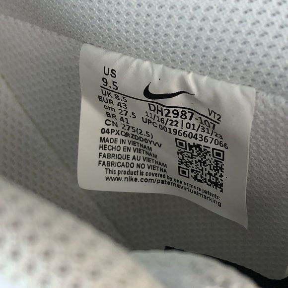 Nike Court Vision Low Next Nature Men's Shoes Sneakers Trainers Size 9.5 - Picture 10 of 16